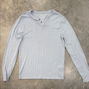 Gray Long Sleeve Henley Shirt - LUCKY BRAND - MEN - SM